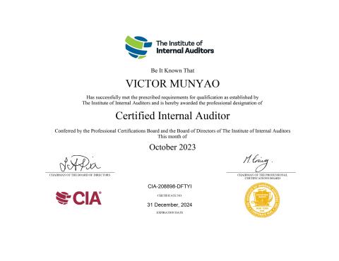 cia certificate